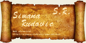 Simana Rudović vizit kartica